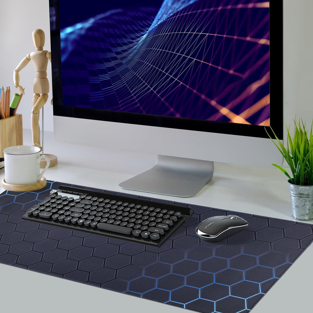 Niviy Gaming Mousepad 900x400mm Mauspad mit geometrischem wabenmuster,Wasserdicht Oberfläche Verbess