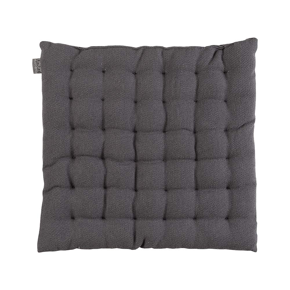 Linum Pepper Elegantes Sitzkissen 40x40 cm, 100% Baumwolle, Maschinenwaschbar, Granitgrau 40x40cm Gr