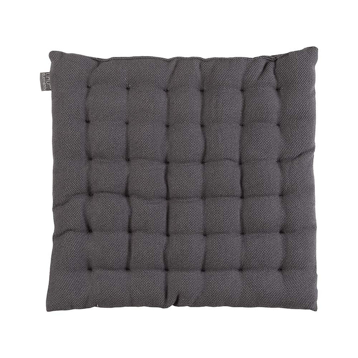 Linum Pepper Elegantes Sitzkissen 40x40 cm, 100% Baumwolle, Maschinenwaschbar, Granitgrau 40x40cm Gr