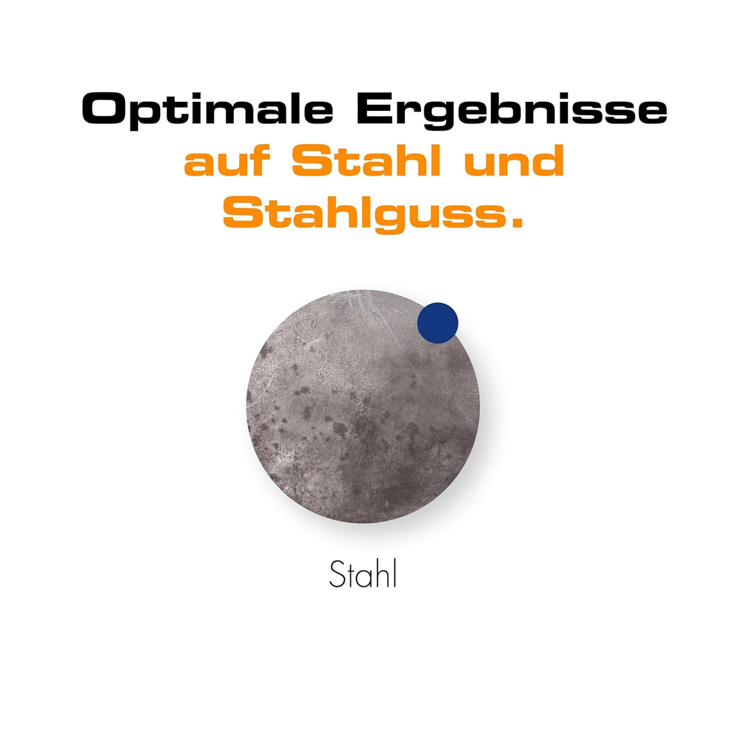RHODIUS SKBZ, 2x Kegelbürsten Stahl Ø 115 mm, gezopfter Draht 0,5 mm, M14, Drahtbürste Winkelschleif