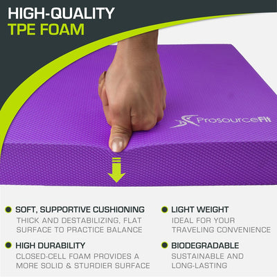 ProsourceFit Balance Pad für das Training – Grosses, Gepolstertes, Rutschfestes Balancekissen & Glei