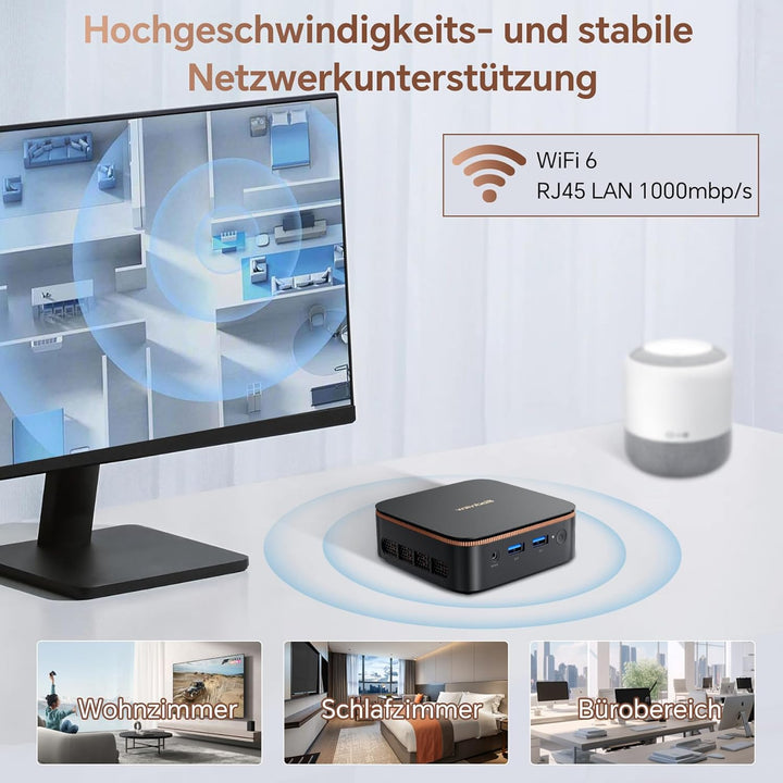 Blackview MP20 Mini PC Intel Twin Lake N150(bis zu 3,6 GHz), 16GB RAM 512GB SSD M.2 Micro Desktop Co