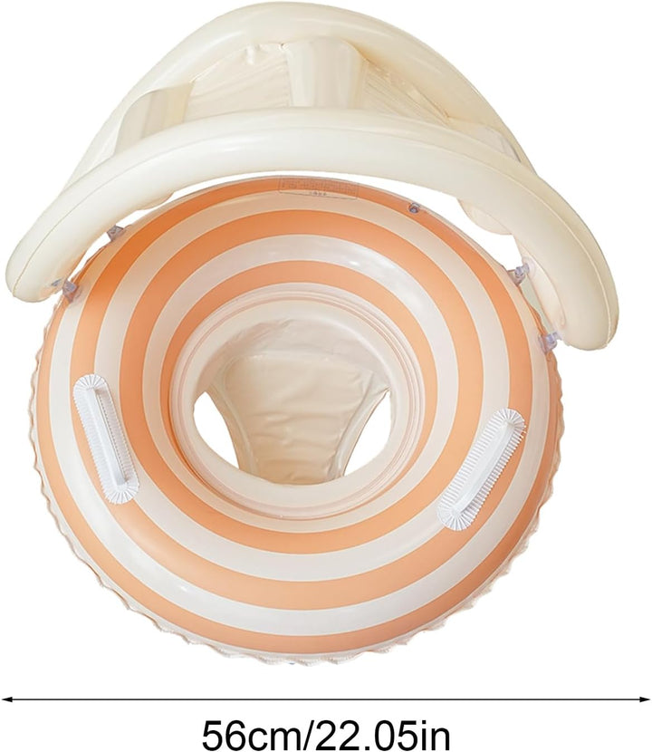 Baby Schwimmreifen Mit Sonnendach - Kleinkinder Schwimmhilfe Aufblasbar - Schwimmring Mit UV-Schutz