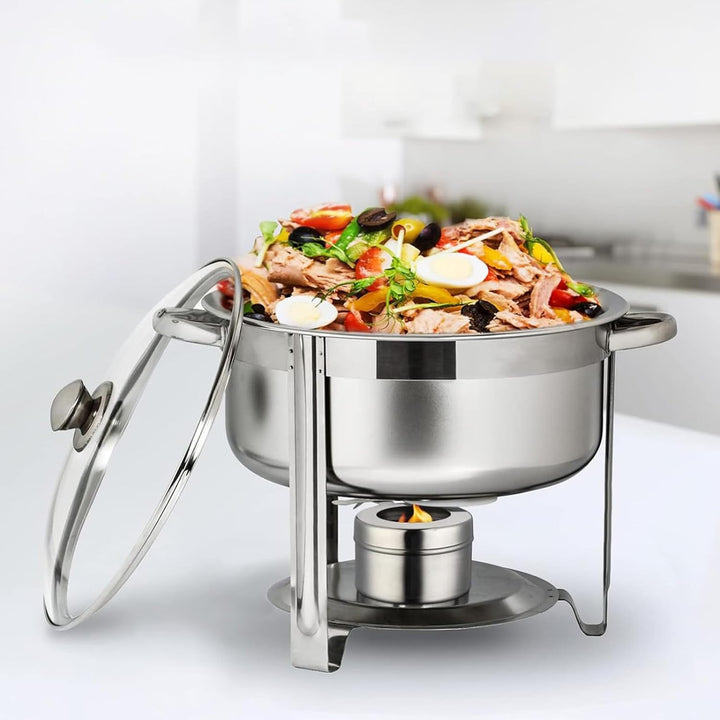 GBACHOOSE 8 Stück Brennpastenbehälter, Fondue Brenneraus Edelstahl, Speisewärmer mit Abdeckung, Bren