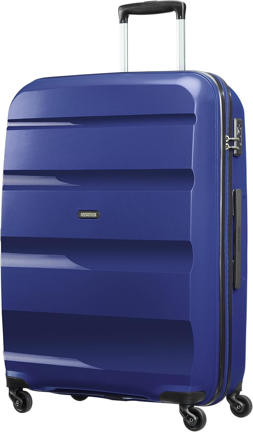 American Tourister Bon AIR Spinner L Koffer 75 cm blau mit Kofferanhängern, ride the tide Blau (Ride