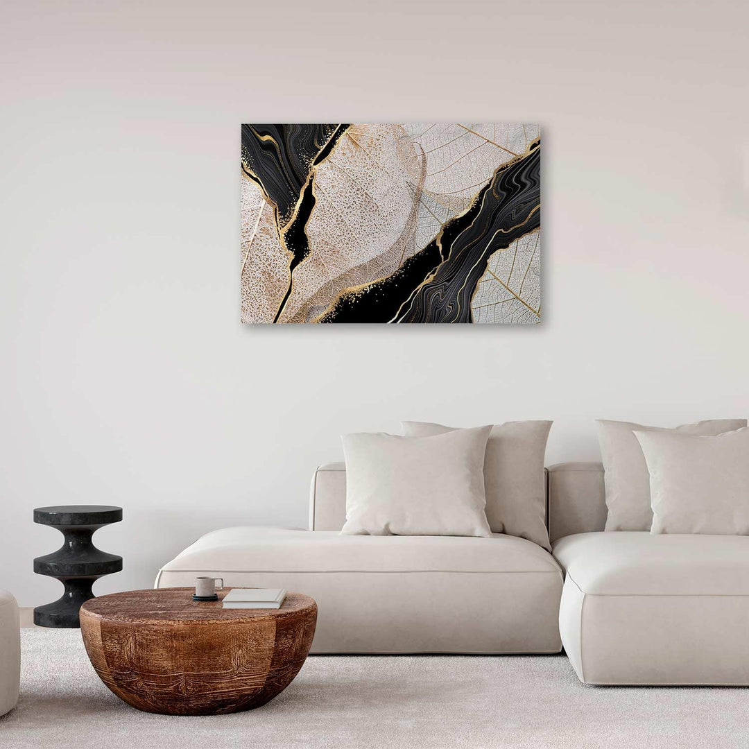 murando - Bilder Blätter 90x60 cm Vlies Leinwandbild 1 tlg Kunstdruck modern Wandbilder XXL Wanddeko