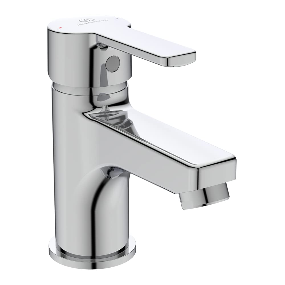 Ideal Standard B1148AA Calista Einhebel-Einloch-Waschtischmischer mit Ablaufgarnitur, Chrom Basin Mi
