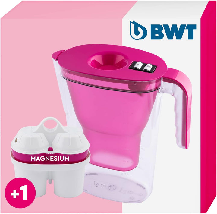 BWT - 814134 - Filterkartusche Magnesium Mineralized Water & Wasserfilter Vida Rosa 2,6L | Filter mi