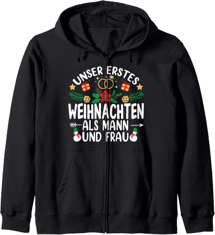 Unser Erstes Weihnachten Als Mann Und Frau Lustige Kapuzenjacke