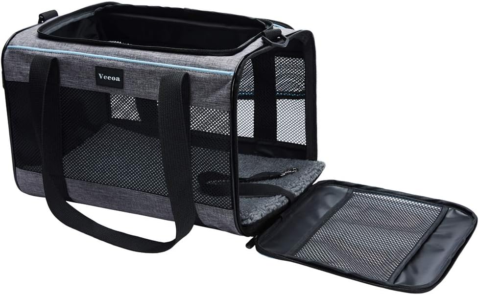 Vceoa 48,3 x 30,5 x 30,5 cm Katze, Hundetrage für Haustiere bis zu 10 kg, weiche Katzentasche, Tier-