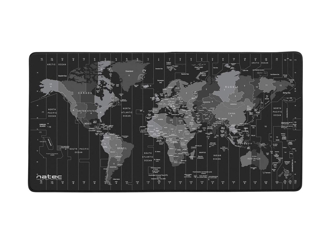 Natec Office Mouse Pad - Time Zone Map 800 x 400