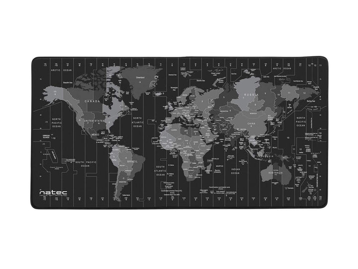 Natec Office Mouse Pad - Time Zone Map 800 x 400