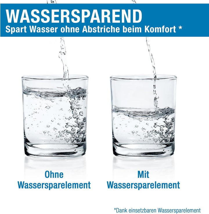 ATHLON TOOLS Duschkopf mit Schlauch - 5 Strahlarten Hochdruck Duschbrause - Ø 105 mm wassersparende