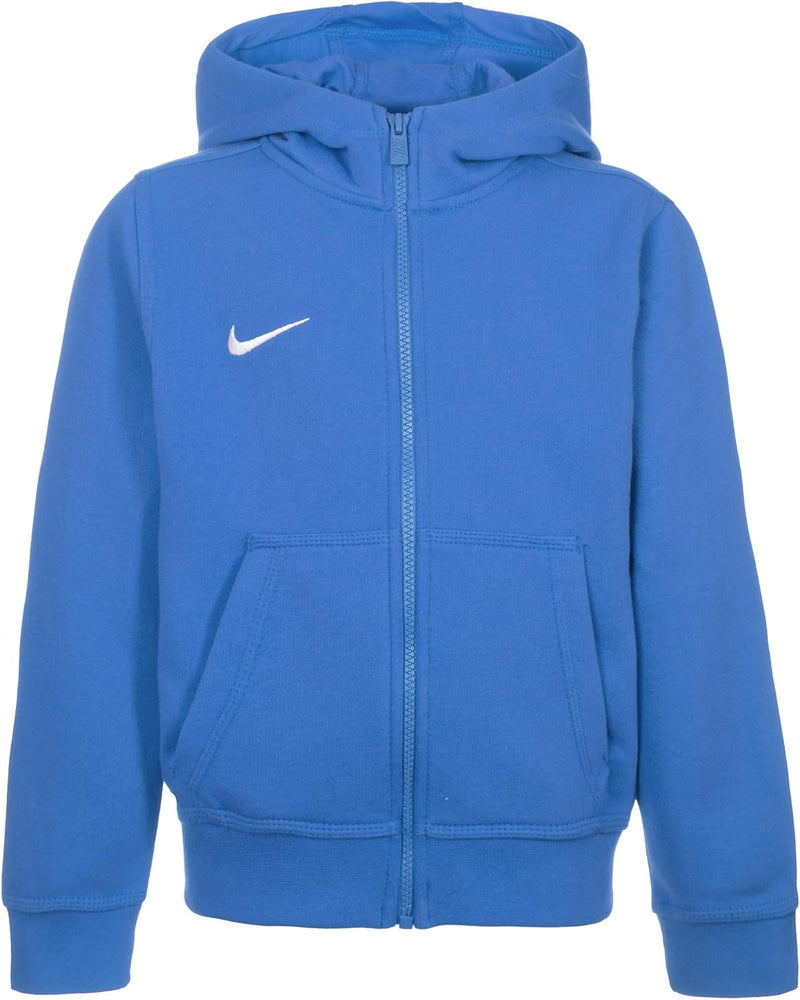 Nike Kinder Sweatshirt Team Club Full Zip Kapuzenjacke,Blau (Royal Blue/Royal Blue/Football White),