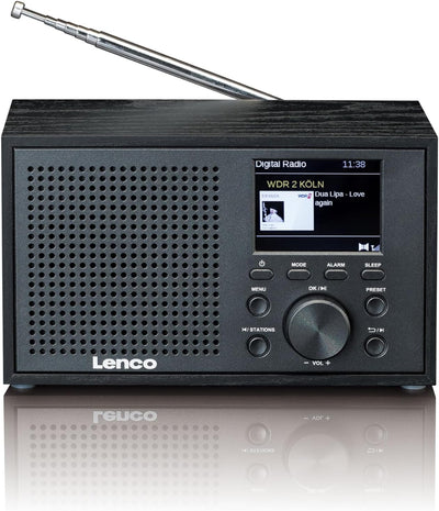 Lenco DAR-017 DAB+ Radio – kompaktes DAB+ Radio mit Bluetooth 5.0 - Senderspeicher - FM Empfänger -