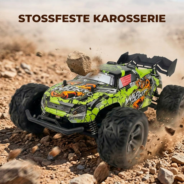 Ferngesteuertes Auto 1:20 – RC Auto Monstertruck mit 2,4 GHz Fernbedienung, bis 20 km/h, Offroad Gel