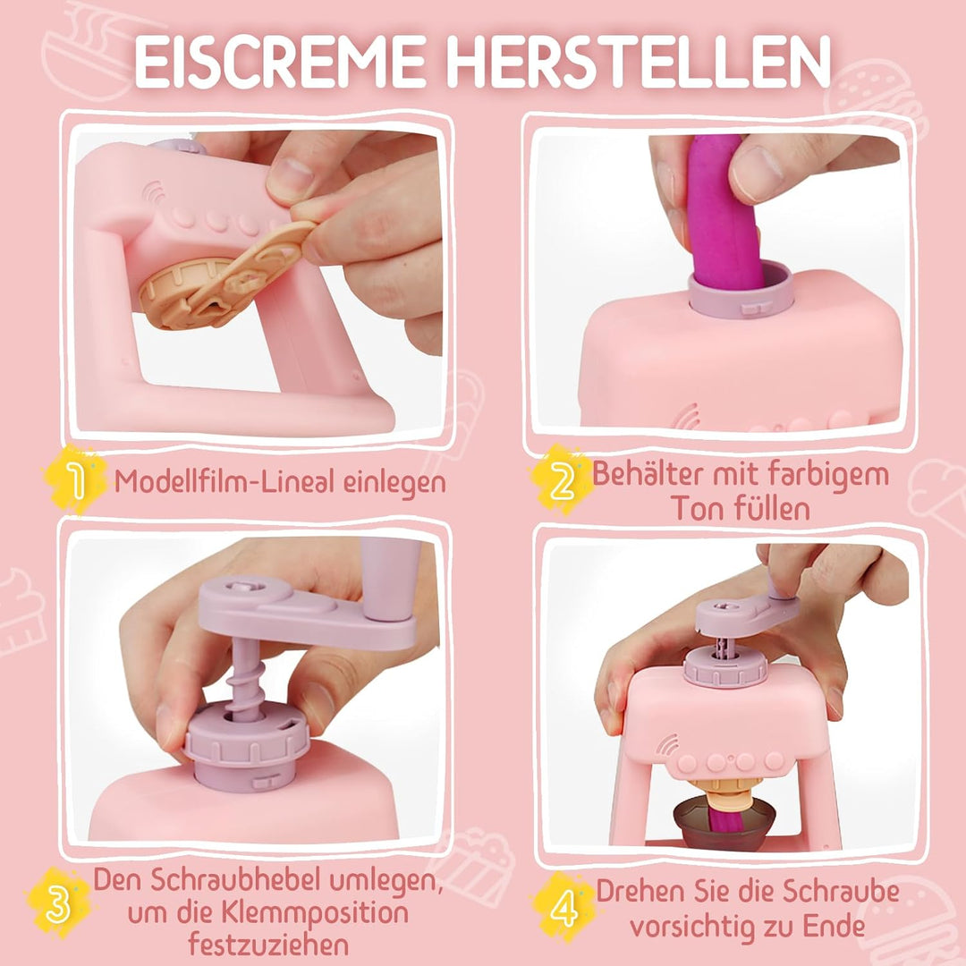 JONRRYIN Knete Set für Kinder, 65 Stück Knete Zubehör Knetwerkzeug mit 12 Modelliermasse, Kreatives