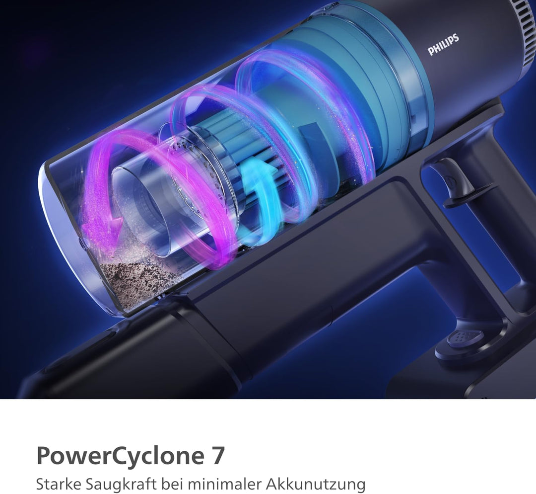 Philips Akku-Staubsauger 2000 Serie. Starke Saugkraft auf Hartböden, 40min Laufzeit, LED-Düse, austa