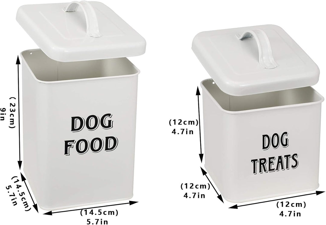 Pethiy Hundefutter und hundeleckerli behälter Set mit Schaufel –Beschichteter Kohlenstoffstahl – dic