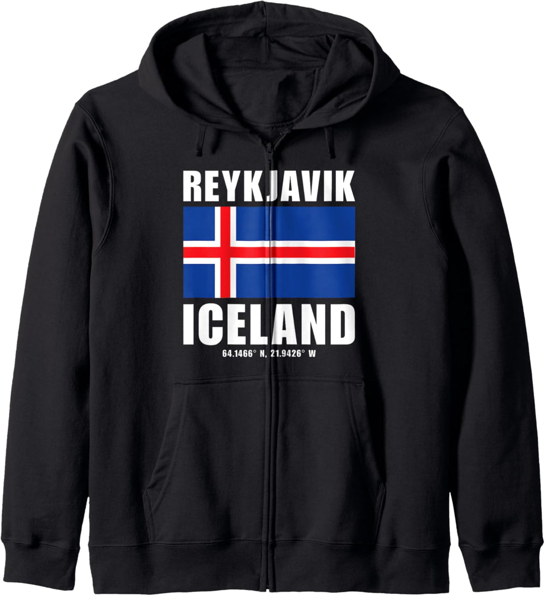Reykjavik Island Flagge Kapuzenjacke