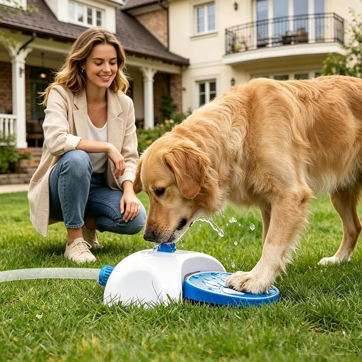 Wasserfontäne Hund, Wasserspiel Mit 162cm Schlauch, Interaktives Spielzeug