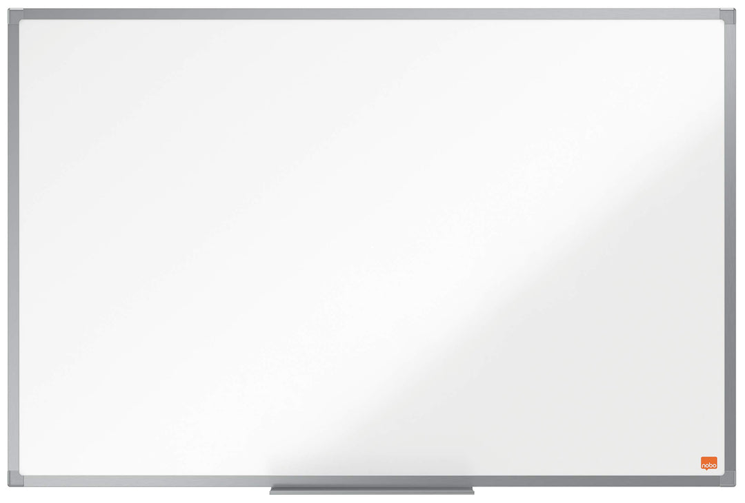 Nobo magnetisches Emaille Whiteboard, 60 x 90 cm, Aluminiumrahmen, Traditionelle Eckmontage, Inkl. S