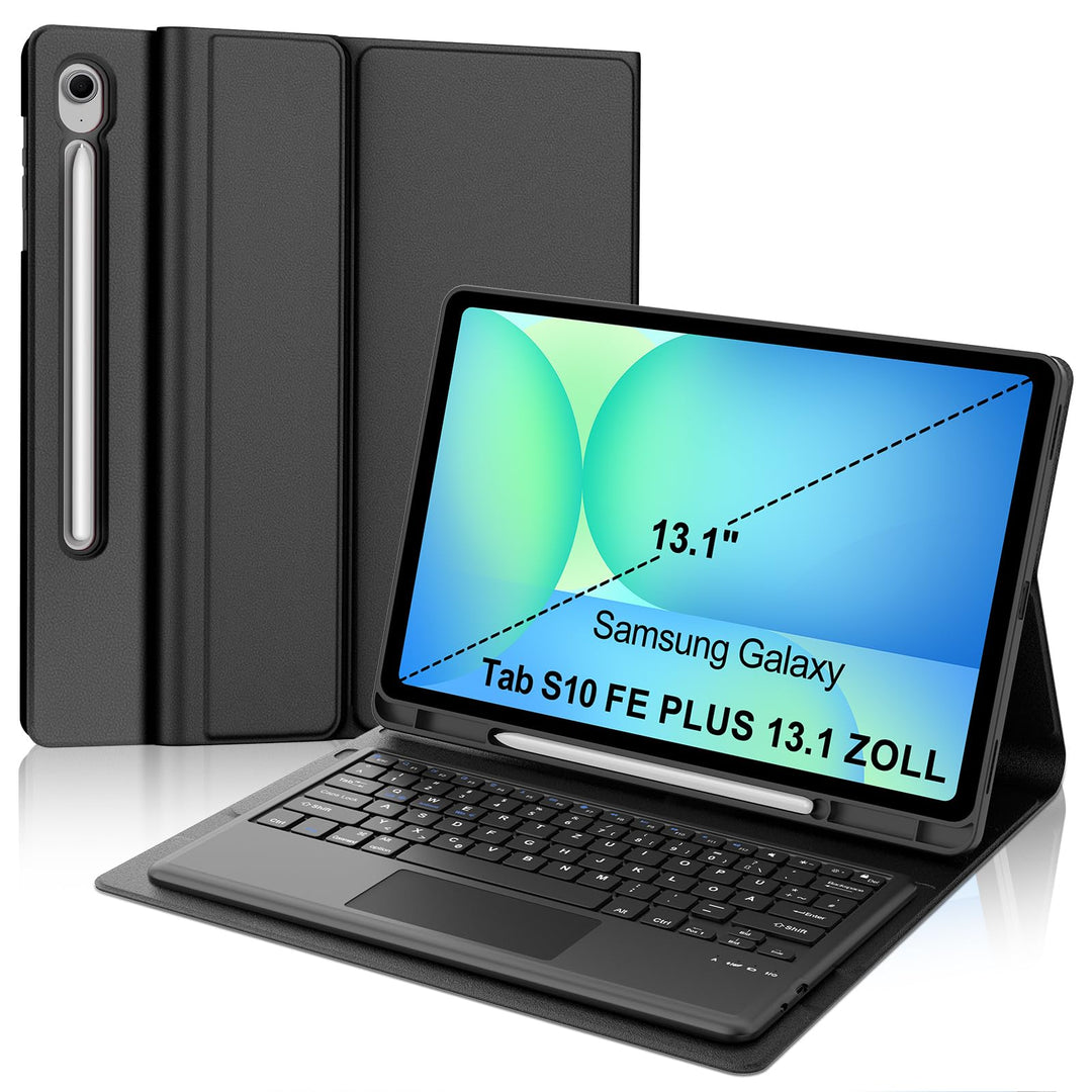 WINCHKING Hülle Mit Tastatur Für Samsung Galaxy Tab S10 Fe Plus 13.1 Zoll 2025, Hülle Mit Tastatur S