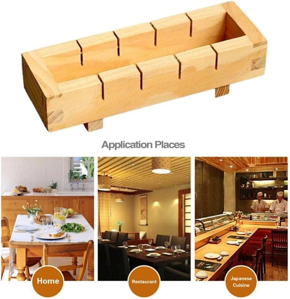 Generic Holz Rechteckige Sushi Presse Form Box Sushi Maker Reis Form DIY Sushi Reis Roller Formen Su
