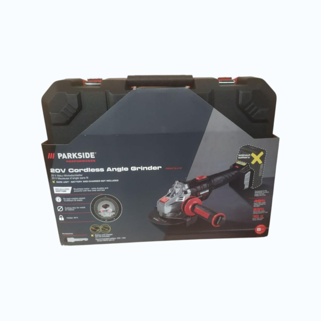 PARKSIDE Performance X20V PWSAP 20 Akku-Winkelschleifer (bürstenlos/brushless, ohne Akku, ohne Ladeg