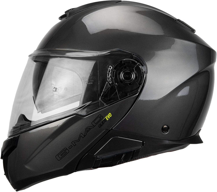 G-MAC Glide Evo Motorradhelm mit doppeltem Visier, modular, hochklappbar, ECE 2205 zugelassen gunmet