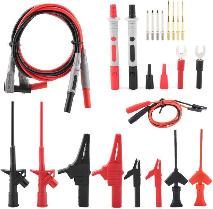 24Pcs Messleitungen austauschbare Multimeter Zubehör Tester Set mit Krokodilklemmen
