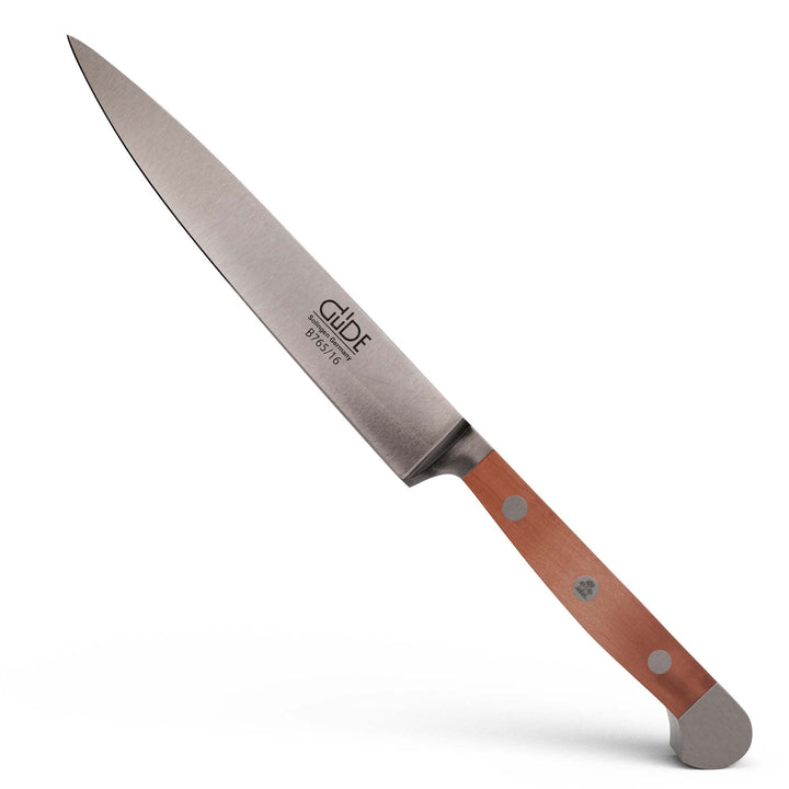 GÜDE Solingen - Zubereitungsmesser geschmiedet, 16 cm, Birnenholz, ALPHA-BIRNE, Küchenmesser, Doppel