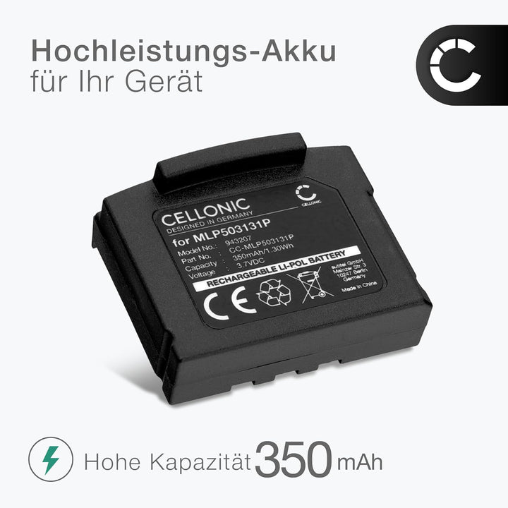 CELLONIC, Akku für Headset kompatibel mit Unisar DH900 kompatibel mit Sonumaxx 2.4 PR kompatibel mit