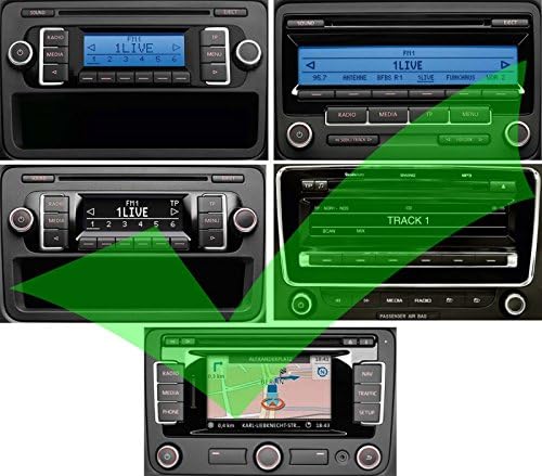 BlueMusic Bluetooth USB AUX Musik Freisprechen 12pin AB Juli 2010 kompatibel für VW: RCD RNS 200 210
