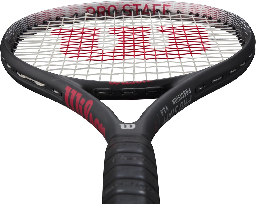 Wilson Pro Staff Precision 100 Tennis 4-3/8" (3) Schwarz / Rot / Weiss, 4-3/8" (3) Schwarz / Rot / W