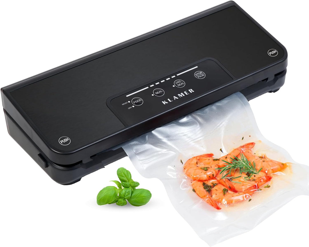 KLAMER Vakuumiergerät Classic Pro 80 - Vakuumierer für trockene oder feuchte Lebensmittel und Sous V