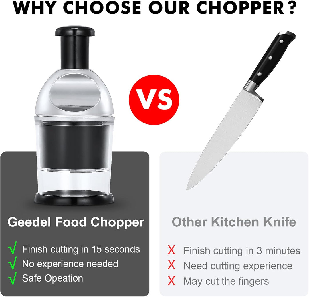 Manuelle Zerkleinerer, Knoblauch Zwiebelschneider Slap Chopper für Küche, Leicht Zu Reinigender Gemü