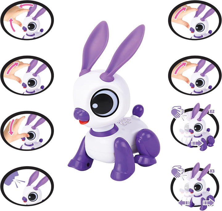 Lexibook Power Rabbit Mini - Mein Kleiner Hase Roboter - Hasenroboter mit Geräuschen, Musik, Lichtef