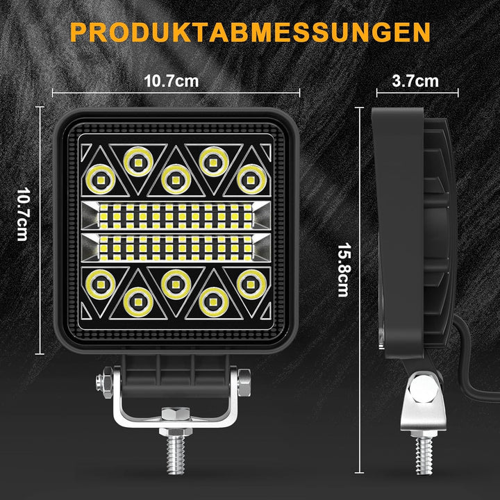 antom LED Arbeitsscheinwerfer 2Pcs Zusatzscheinwerfer Traktor 102W 12V 24V led strahler kfz 15000LM