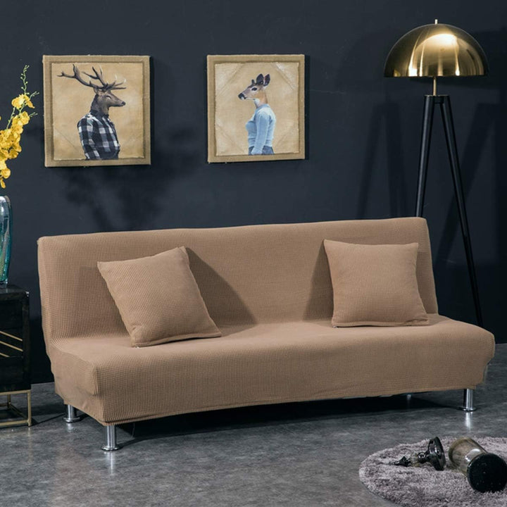 Meigeh Sofabezug ohne armlehnen Stretch Armlose sofaüberwurf Sofahusse Ohne Armlehne 2 sitzer Sofa A