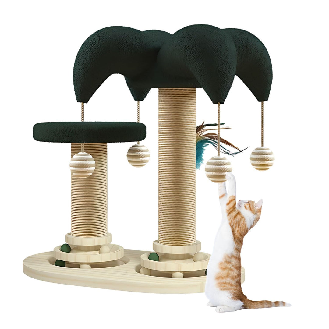 Interaktives Katzenspielzeug, 6-in-1-Katzenmöbel aus Holz, geeignet für mittelgrosse bis kleine Katz