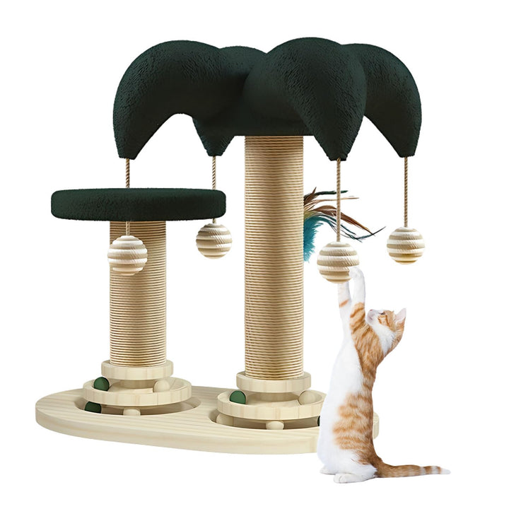 Interaktives Katzenspielzeug, 6-in-1-Katzenmöbel aus Holz, geeignet für mittelgrosse bis kleine Katz