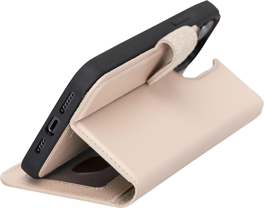Solo Pelle Lederhülle kompatibel für iPhone 13 Pro Max in 6.7 Zoll abnehmbare Hülle (2in1) inkl. Kar