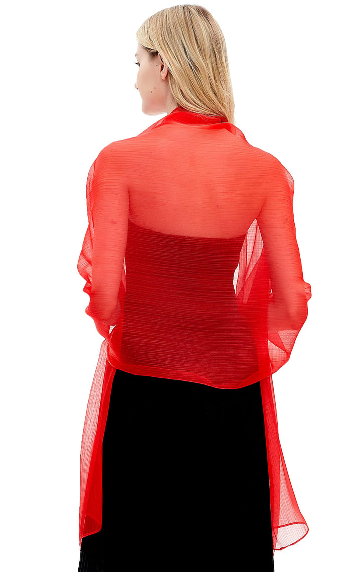 Gragengs Damen Schals und Wraps für Abendkleider Leichte Sheer Crepe Tücher Shimmer Hochzeit Party S