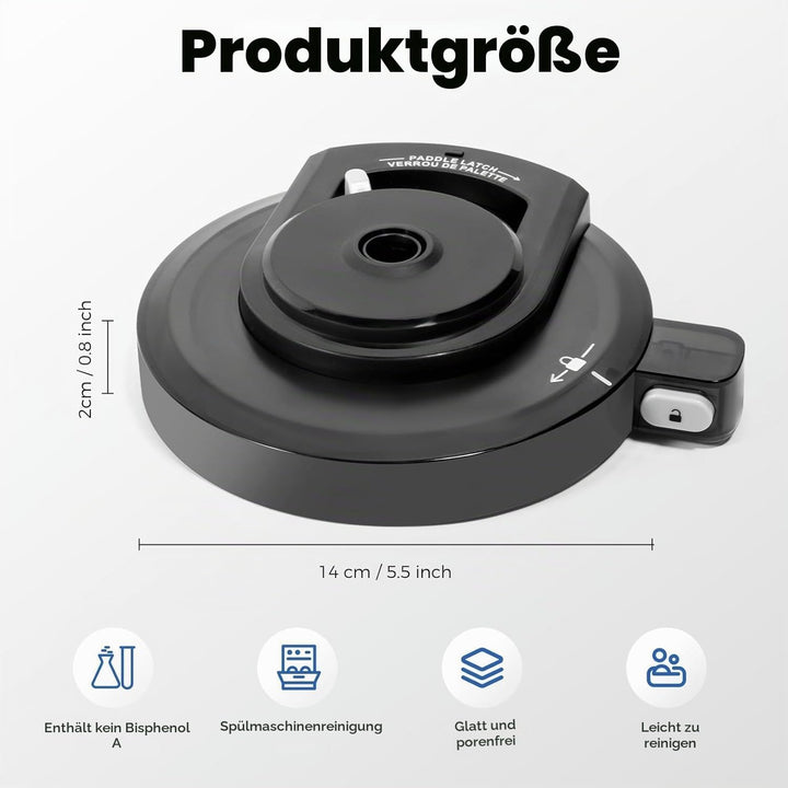 Aussenschalendeckel Eismaschine, Auslaufsicher Ersatz Deckel für Ninja Eismaschine, BPA-Frei &amp; Spülm
