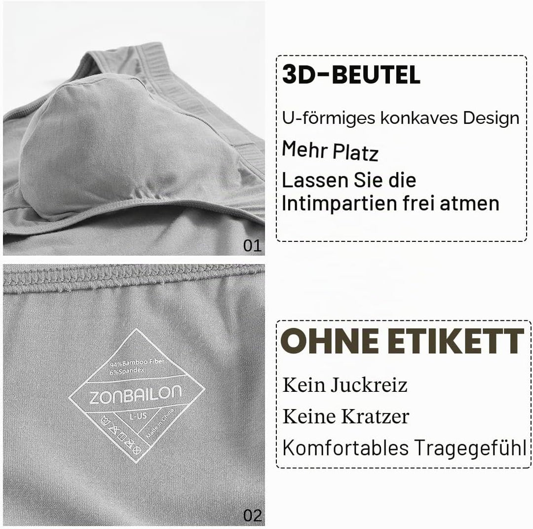 BIATWOWR Herren Dreiecks-Unterwäsche mit verstärktem Beutel für den Intimbereich, sexy, ohne Etikett
