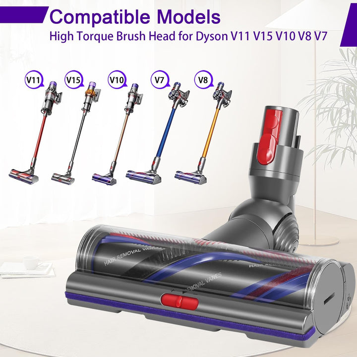 Torque Drive Bodendüse für Dyson V11 V15 V10 V7 V8 Staubsauger, Anti-Tangle Bürste zubehör Einstellb