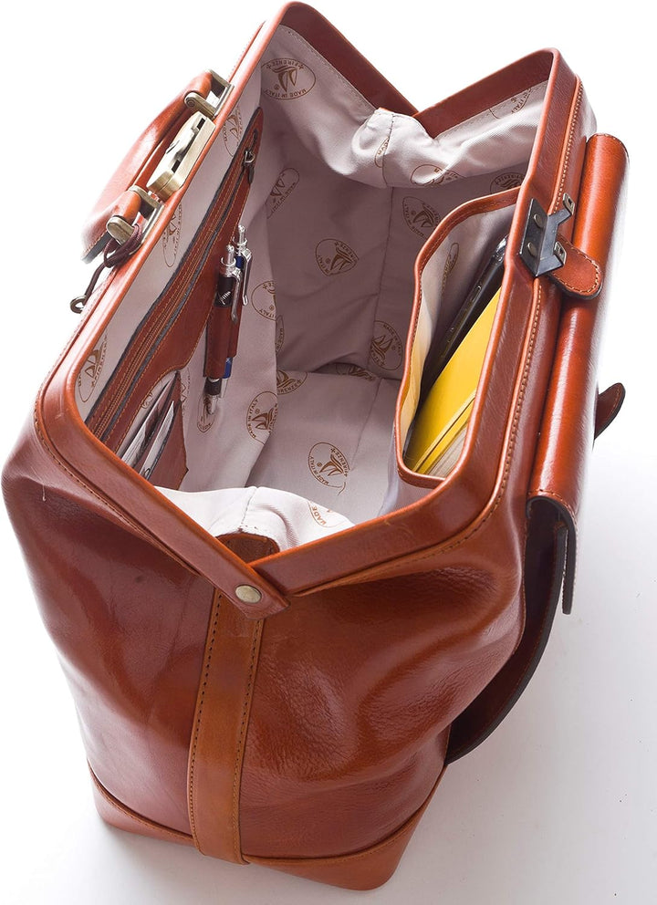 DD Firenze D&D - Arzttasche Classic - Made in Italy Marrone, Marrone