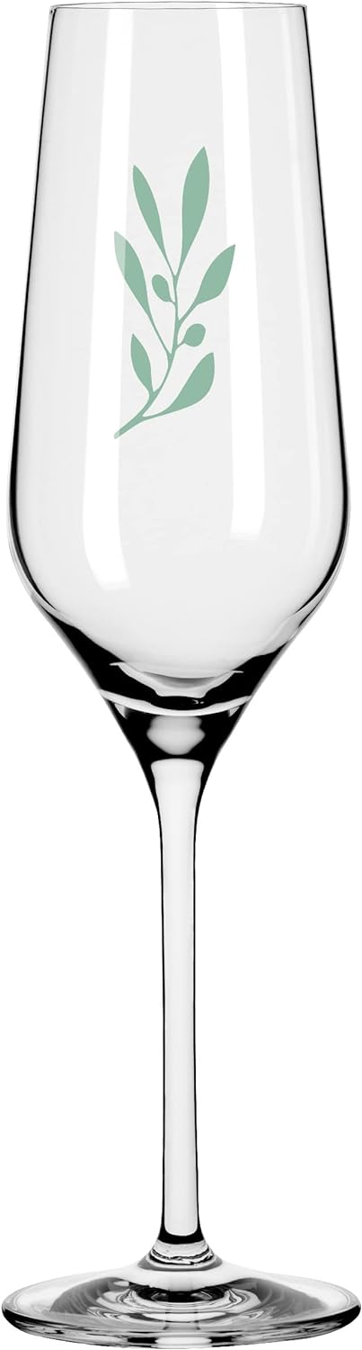 RITZENHOFF 3924001 Champagnerglas 400 ml 2er Set Organix Nr. 1 – organische Farbe Grün, 45% recycelt