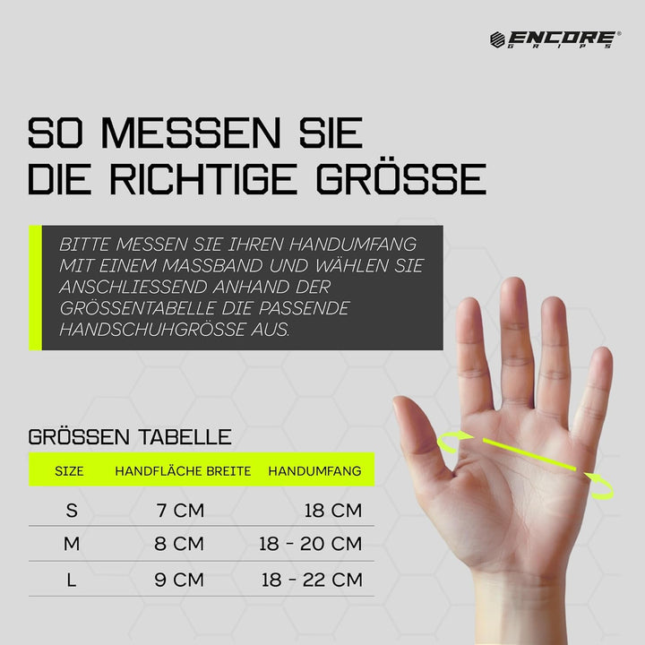 Encore Grips Griffpolster Kraftsport – Griffhilfen & Grip Pads für Krafttraining, Bodybuilding & Kli